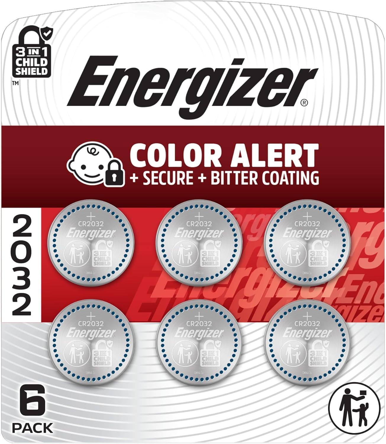 2032 Batteries (6 Pack), 3V Lithium Coin Batteries | Compatible with Apple Airtag and Tile Pro Devices, Key Fobs, Watches and Remotes, CR2032 Battery for Car Remote Key