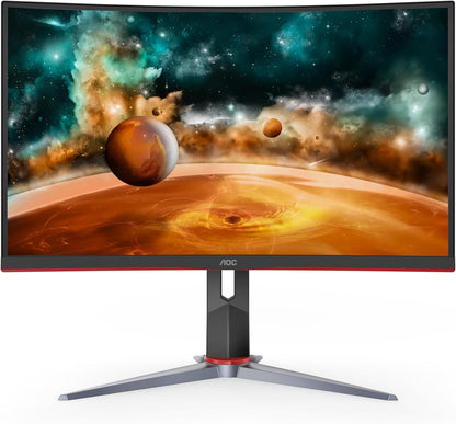 CQ27G2 27" Super Curved Frameless Gaming Monitor QHD 2K, 1500R Curved VA, 1Ms, 144Hz, Freesync, Height Adjustable, 3-Yr Zero Dead Pixel