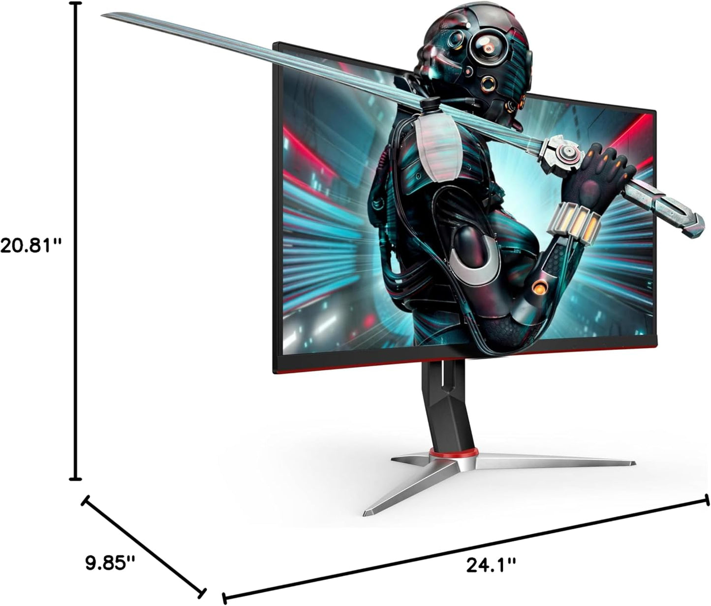 CQ27G2 27" Super Curved Frameless Gaming Monitor QHD 2K, 1500R Curved VA, 1Ms, 144Hz, Freesync, Height Adjustable, 3-Yr Zero Dead Pixel